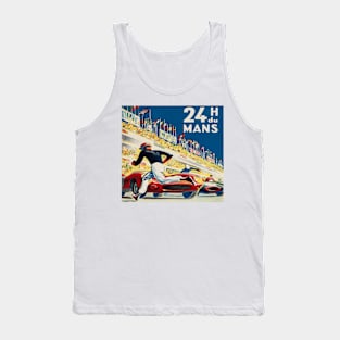 24 Hours of Le Mans - Vintage Poster Art Tank Top